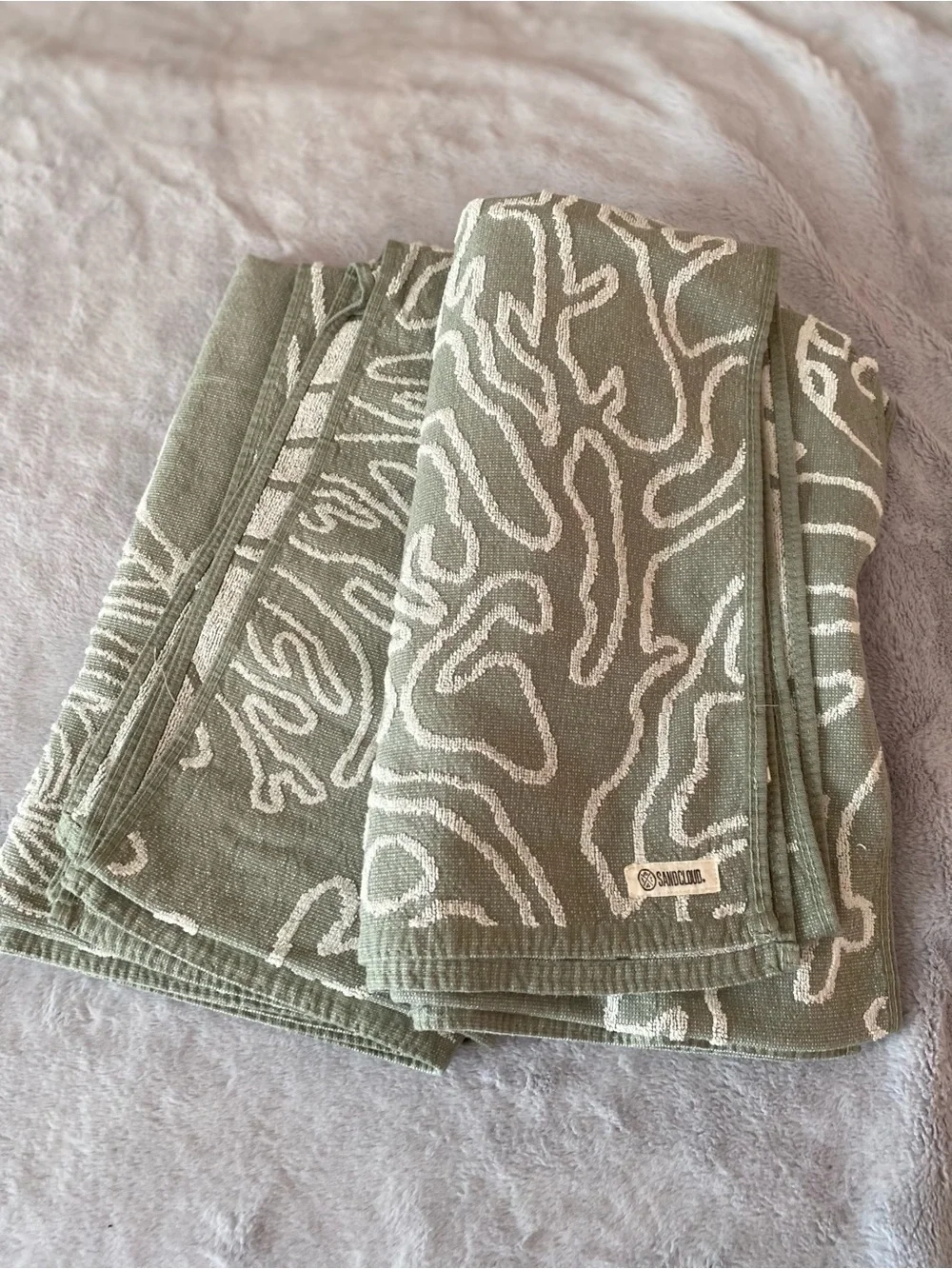 SandCloud 100%organic cotton set of 2 Sea Turtle Reef Deep Ocean beach towels